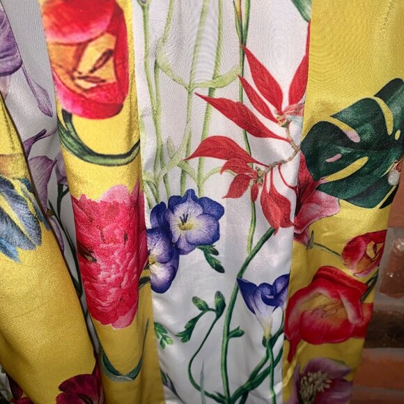 Rococo Sand Anthropologie Yellow Aprile Floral Pleated Skirt Size 4 - Picture 5 of 11